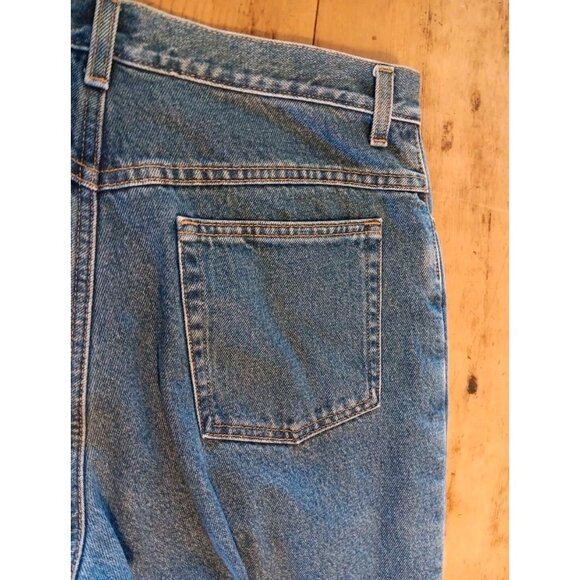 Vtg LL Bean Womens 12P Denim Straight Leg Relaxed Fit Plaid Flannel Lined Jeans - Picture 9 of 9